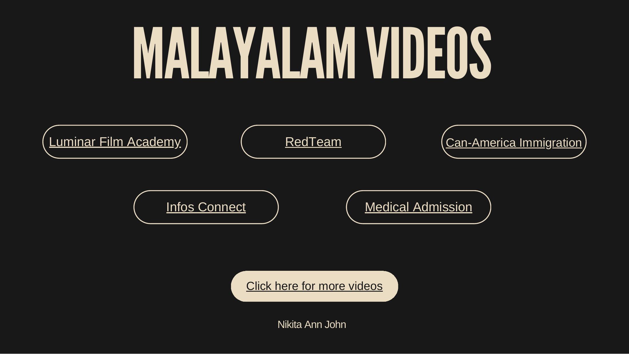 Portfolio page 7: Malayalam Videos