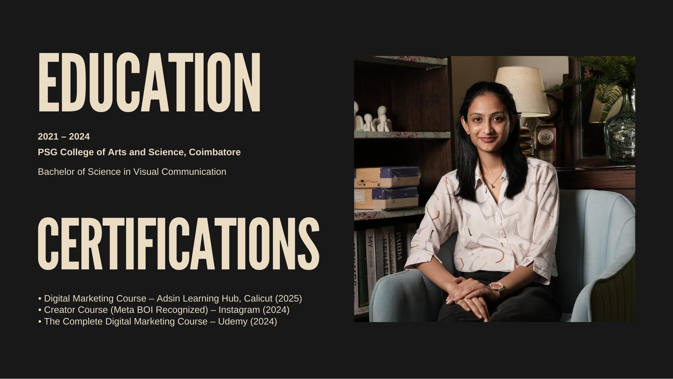 Portfolio page 8: Education